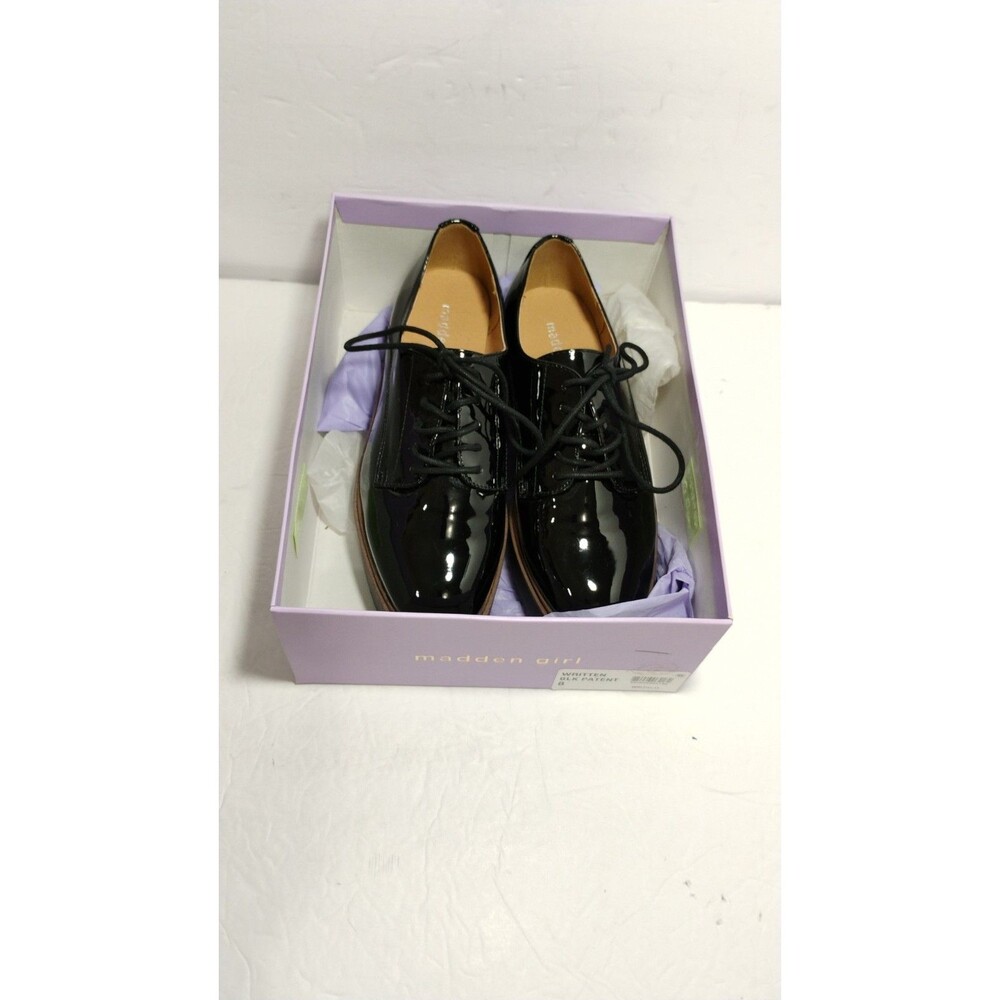 Madden Girl Written Shoes Womens 8M Black Patent Leather Platform - Picture 13 of 13